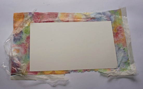 Салфетка на бумаге или экспресс-открытка