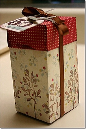 Скрапбукинг - коробка из четырёх секций